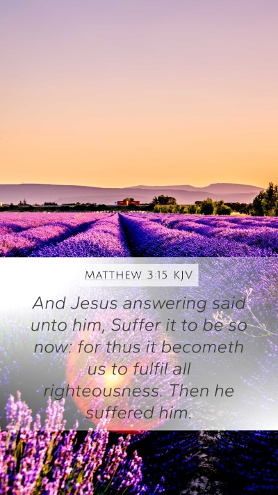 Matthew 3:15 KJV Bible Verse Image
