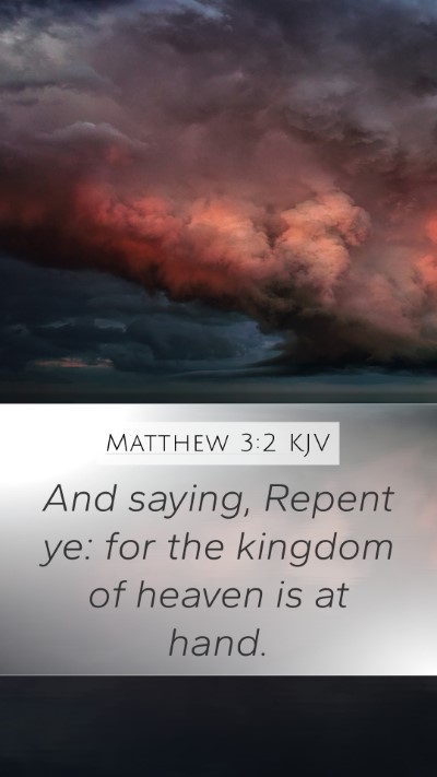 Matthew 3:2 KJV Bible Verse Image