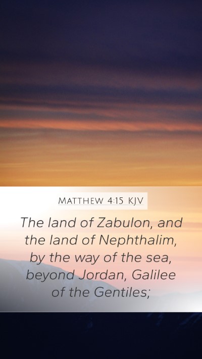 Matthew 4:15 KJV Bible Verse Image