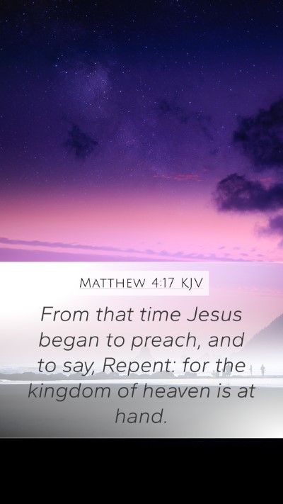 Matthew 4:17 KJV Bible Verse Image