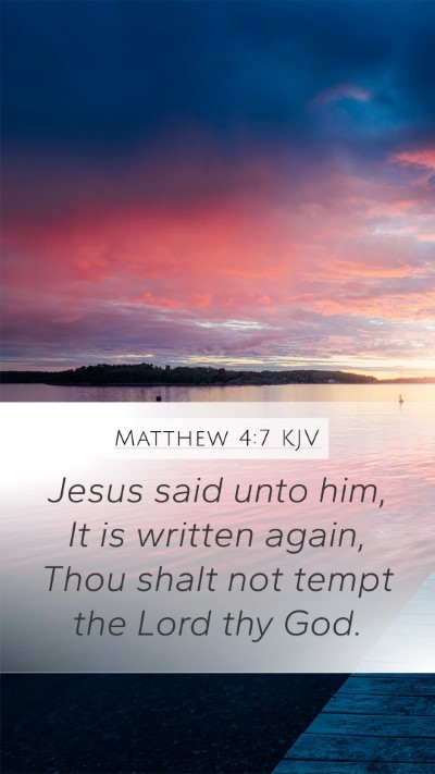 Matthew 4:7 KJV Bible Verse Image