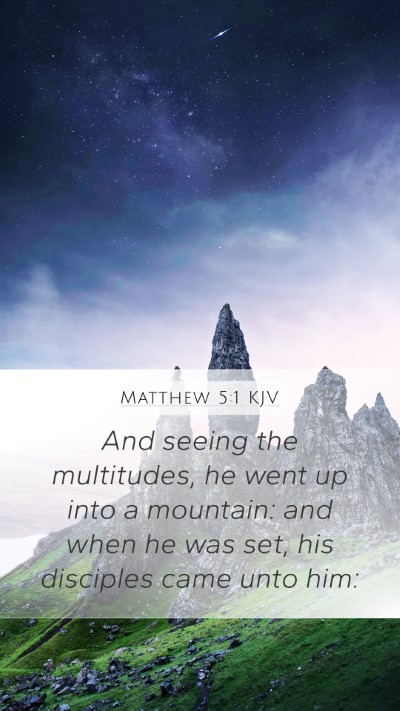 Matthew 5:1 KJV Mobile Phone Wallpaper - And seeing the multitudes, he went up into a - Mobile Bible Verse Wallpaper