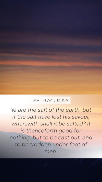 Matthew 5:13 KJV Bible Verse Image