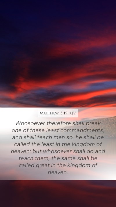 Matthew 5:19 KJV Bible Verse Image