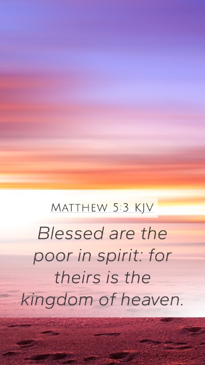 Matthew 5:3 KJV Bible Verse Image