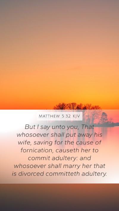 Matthew 5:32 KJV Bible Verse Image