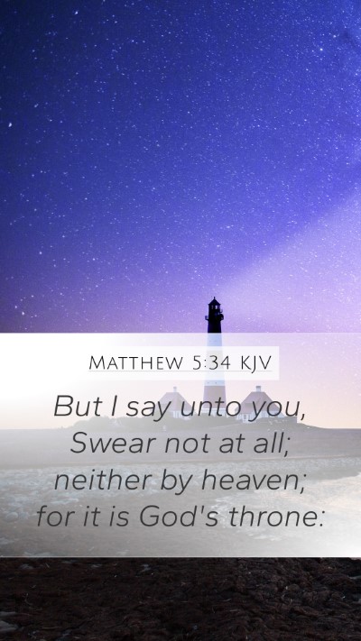 Matthew 5:34 KJV Bible Verse Image