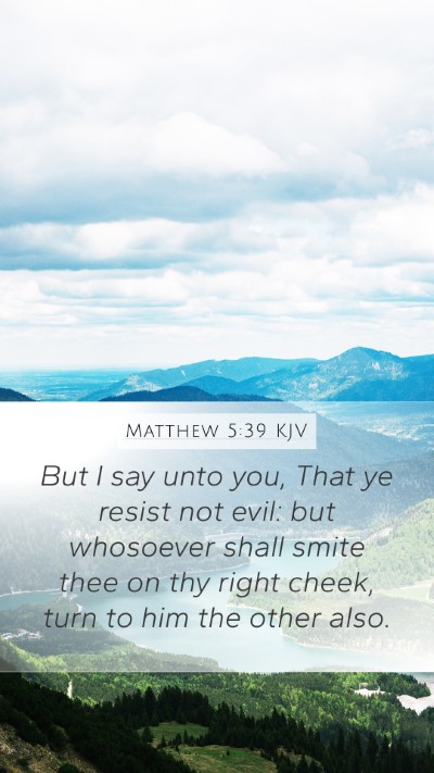 Matthew 5:39 KJV Bible Verse Image