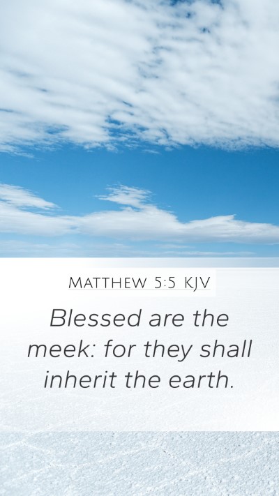 Matthew 5:5 KJV Bible Verse Image