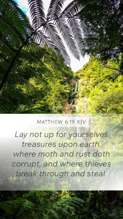 Matthew 6:19 KJV Bible Verse Image