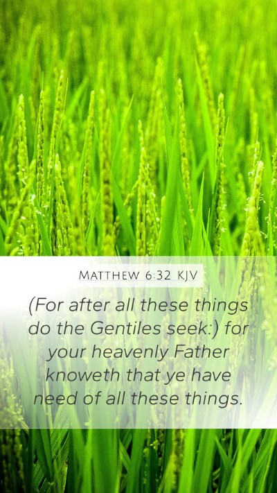 Matthew 6:32 KJV Bible Verse Image