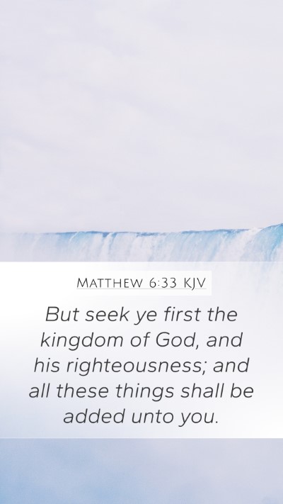 Matthew 6:33 KJV Bible Verse Image