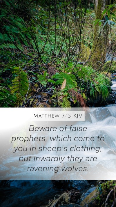 Matthew 7:15 KJV Bible Verse Image