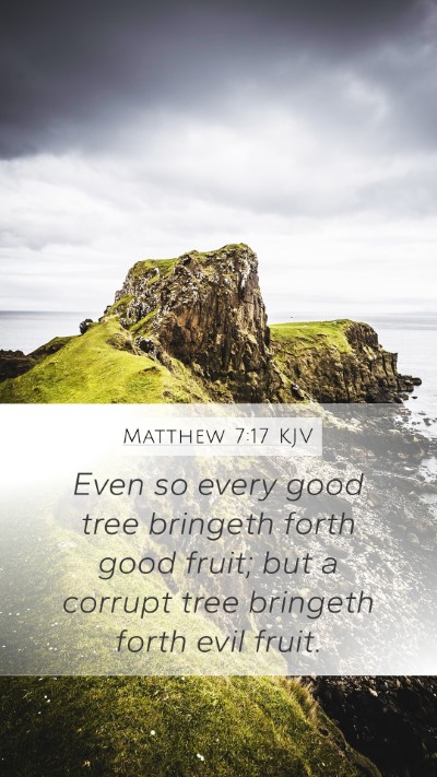 Matthew 7:17 KJV Bible Verse Image