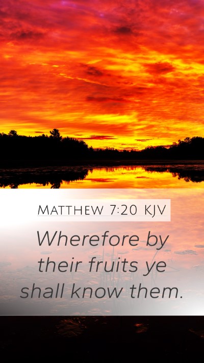 Matthew 7:20 KJV Bible Verse Image