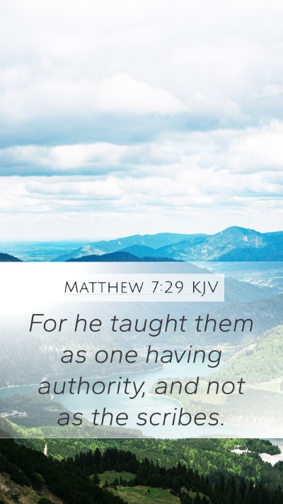 Matthew 7:29 KJV Bible Verse Image