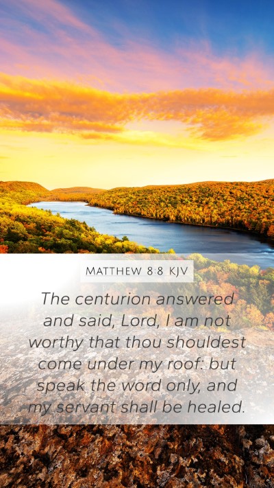 Matthew 8:8 KJV Bible Verse Image
