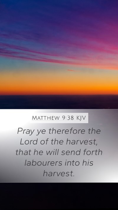 Matthew 9:38 KJV Bible Verse Image