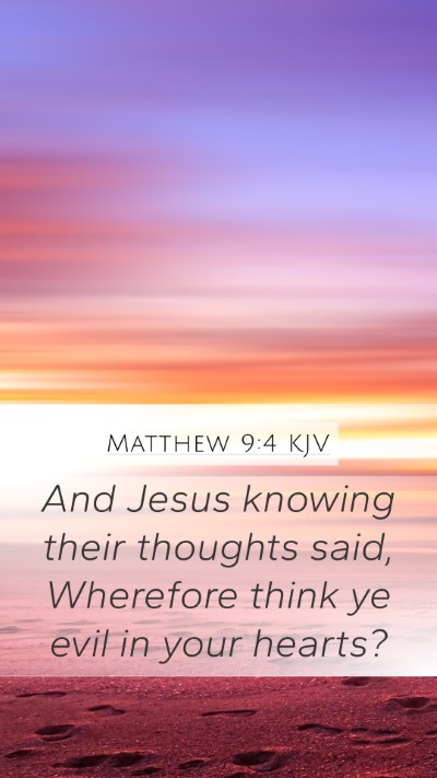 Matthew 9:4 KJV Bible Verse Image
