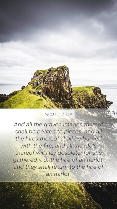 Micah 1:7 KJV Bible Verse Image
