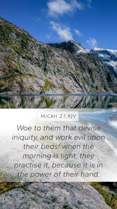 Micah 2:1 KJV Bible Verse Image
