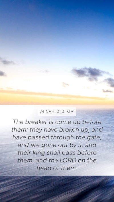 Micah 2:13 KJV Bible Verse Image