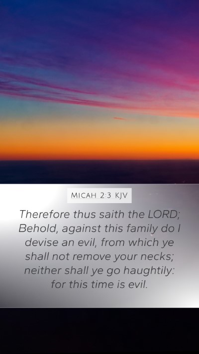 Micah 2:3 KJV Bible Verse Image