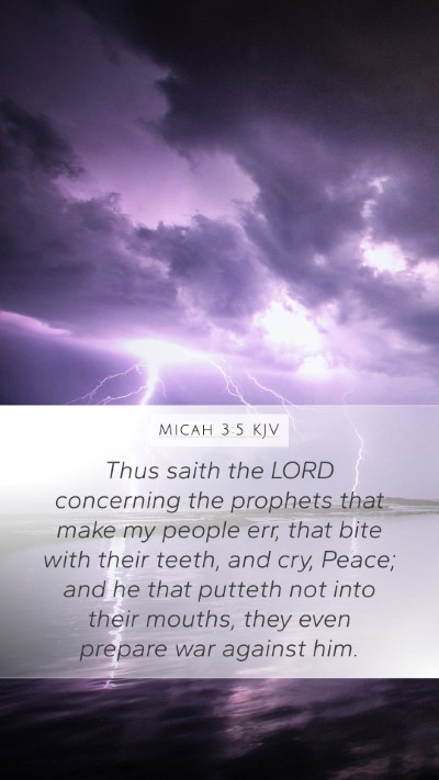 Micah 3:5 KJV Bible Verse Image