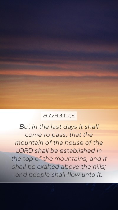 Micah 4:1 KJV Bible Verse Image