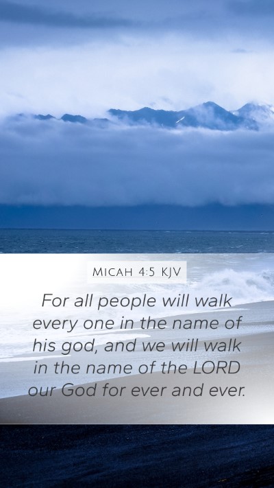 Micah 4:5 KJV Bible Verse Image