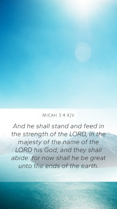 Micah 5:4 KJV Bible Verse Image