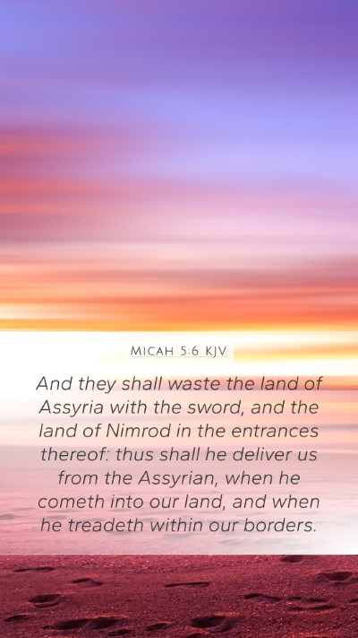 Micah 5:6 KJV Bible Verse Image