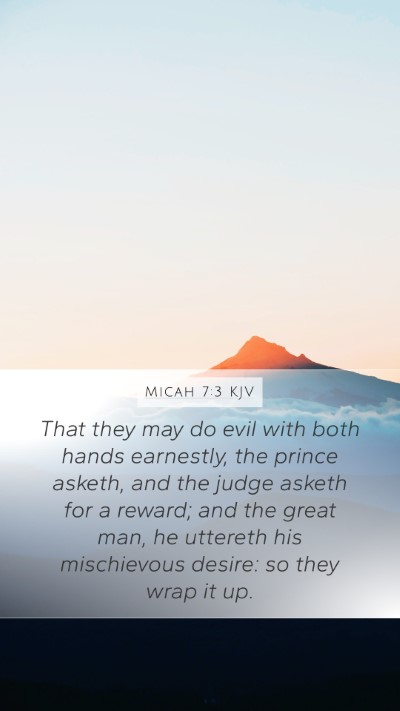 Micah 7:3 KJV Bible Verse Image