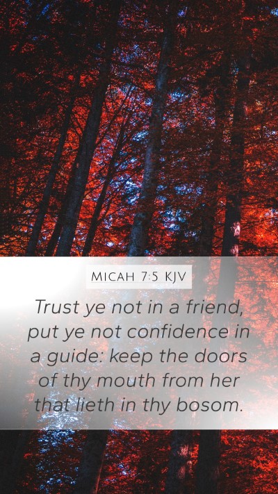 Micah 7:5 KJV Bible Verse Image