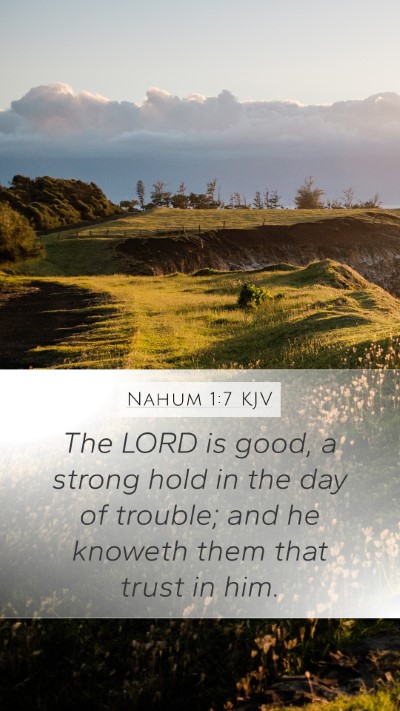 Nahum 1:7 KJV Bible Verse Image