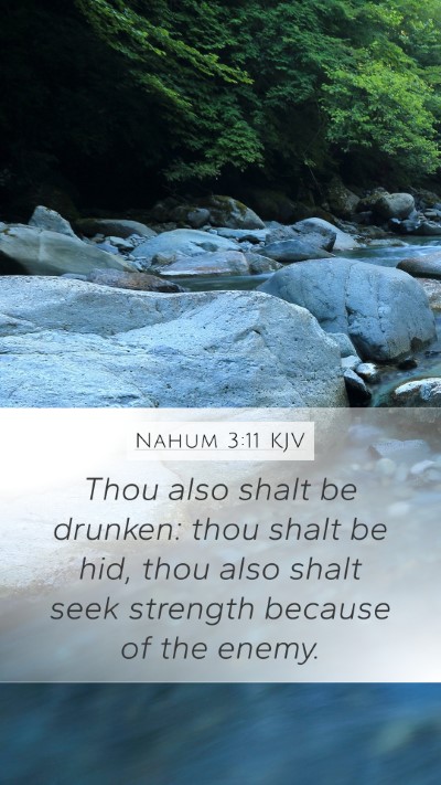 Nahum 3:11 KJV Bible Verse Image