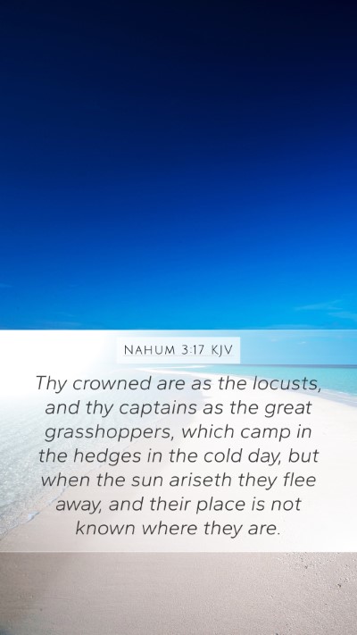 Nahum 3:17 KJV Bible Verse Image