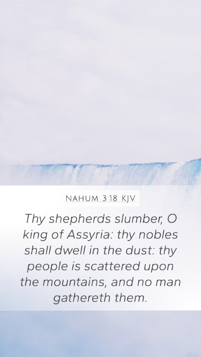 Nahum 3:18 KJV Bible Verse Image