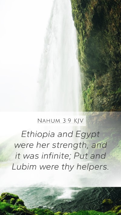 Nahum 3:9 KJV Mobile Phone Wallpaper - Ethiopia and Egypt were her strength, and it was - Mobile Bible Verse Wallpaper