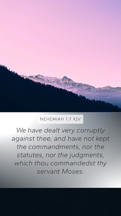 Nehemiah 1:7 KJV Bible Verse Image