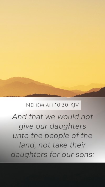 Nehemiah 10:30 KJV Bible Verse Image
