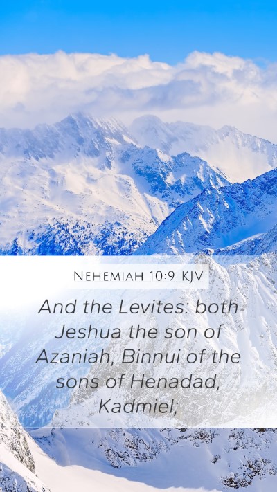 Nehemiah 10:9 KJV Bible Verse Image