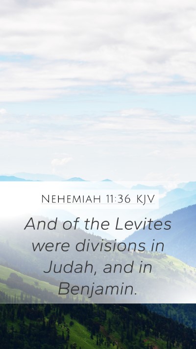 Nehemiah 11:36 KJV Bible Verse Image