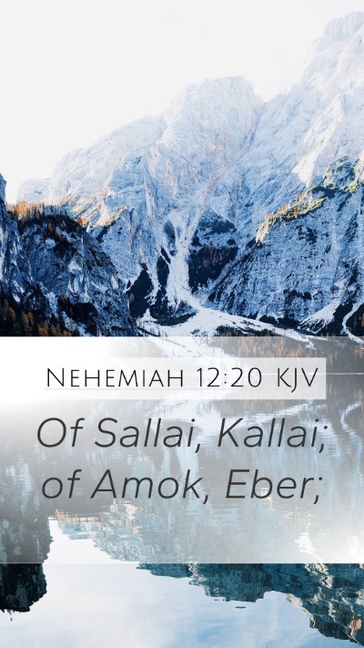 Nehemiah 12:20 KJV Mobile Phone Wallpaper - Of Sallai, Kallai; of Amok, - Mobile Bible Verse Wallpaper