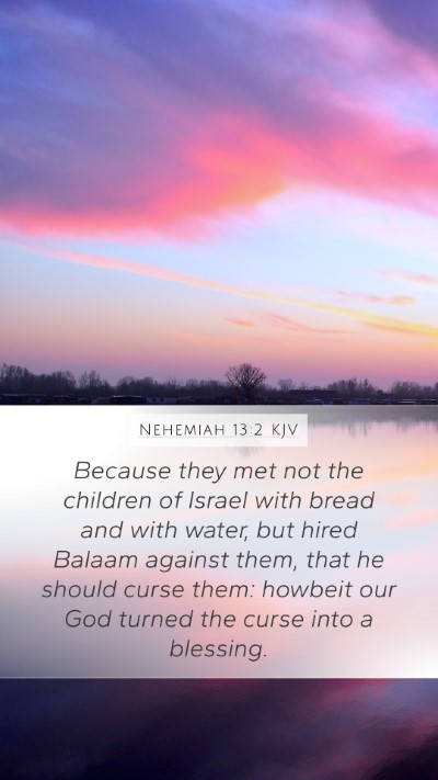 Nehemiah 13:2 KJV Bible Verse Image