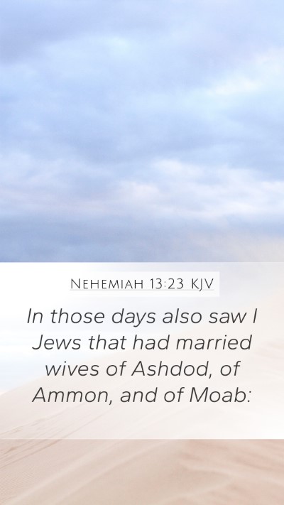 Nehemiah 13:23 KJV Bible Verse Image