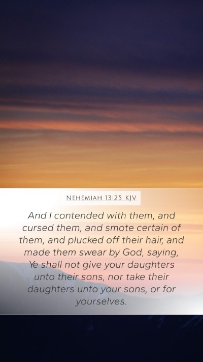 Nehemiah 13:25 KJV Bible Verse Image
