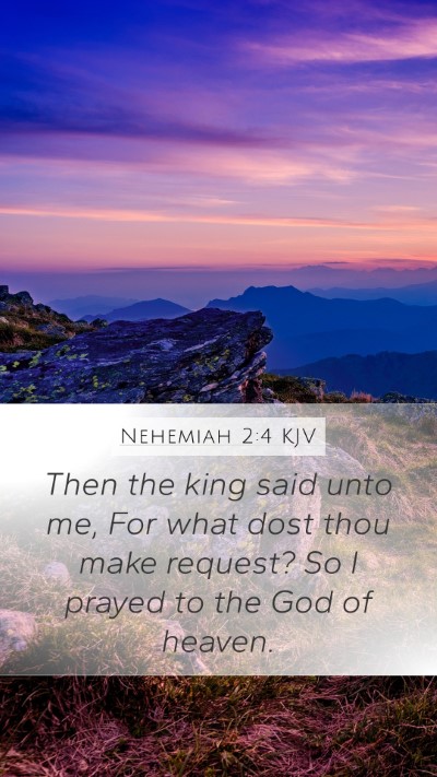 Nehemiah 2:4 KJV Bible Verse Image