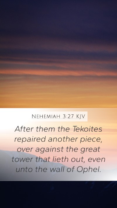 Nehemiah 3:27 KJV Bible Verse Image