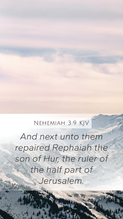 Nehemiah 3:9 KJV Bible Verse Image
